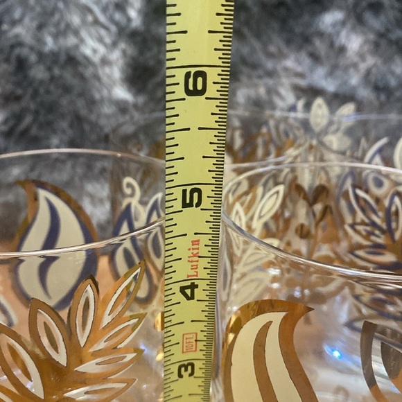 MCM gold butterfly glasses. Set of 5 - Picture 15 of 16